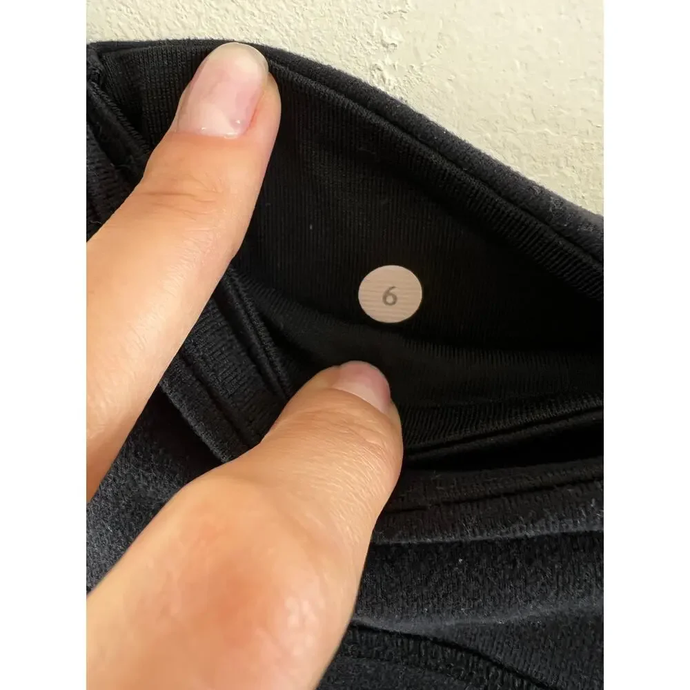 Lululemon x Soulcycle Washington DC Black Cropped Align Leggings Size 6